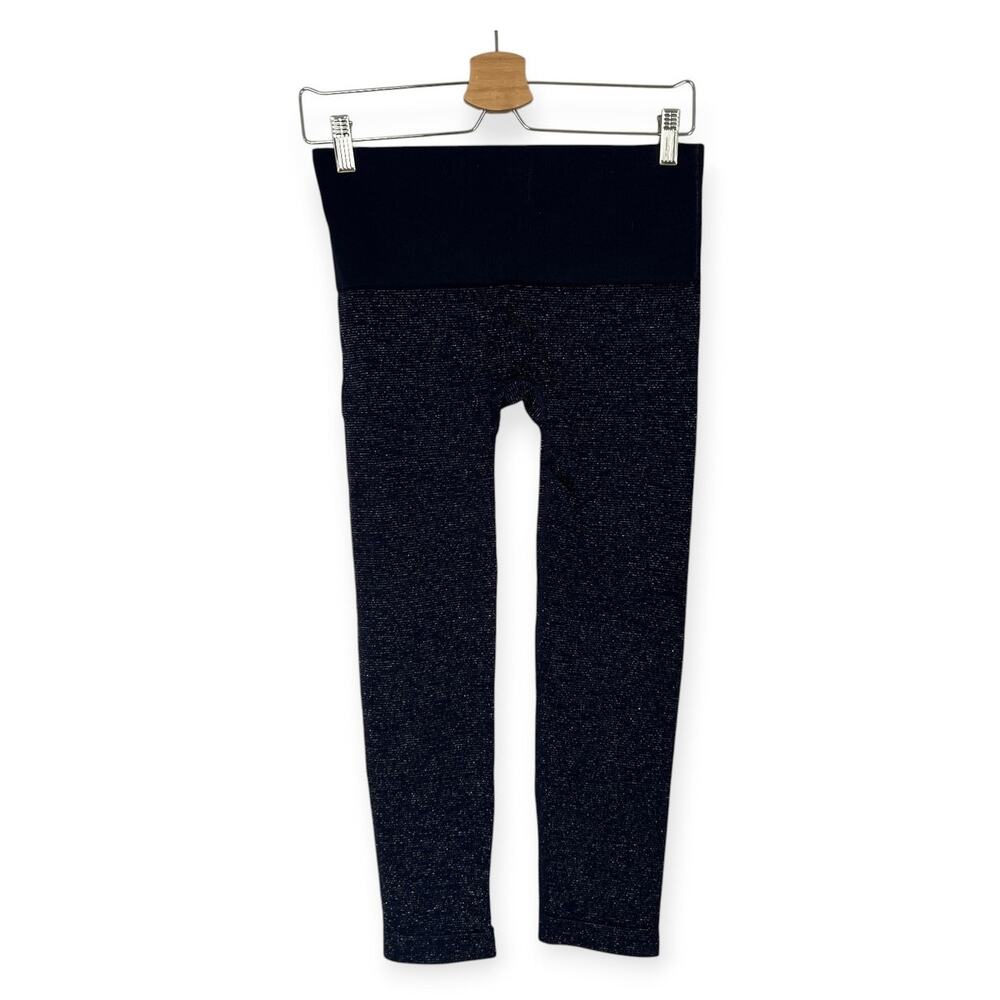 Zenergy by Chico’s So Slimming Seamless Leggings Chico’s 2 L Blue Metallic Crop